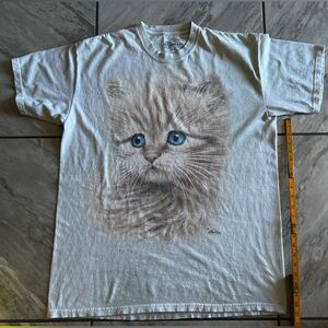 The mountain cat Kitten t-shirt XXL 2XL tie dye kitty 2012